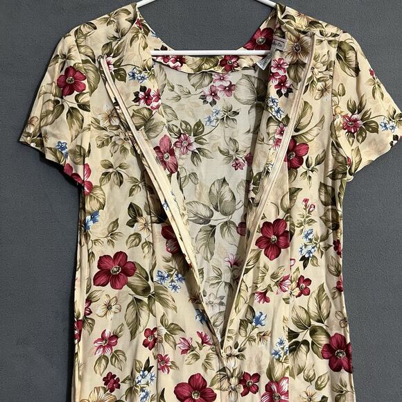Talbots Maxi Dress Size 6 Floral Cream Vintage Cottagecore English Countryside - Picture 8 of 8